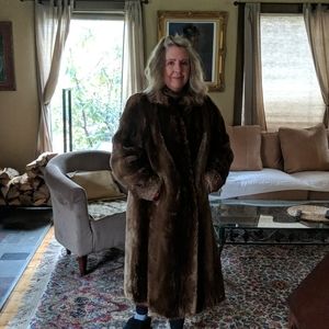 Vintage authentic beaver fur coat
